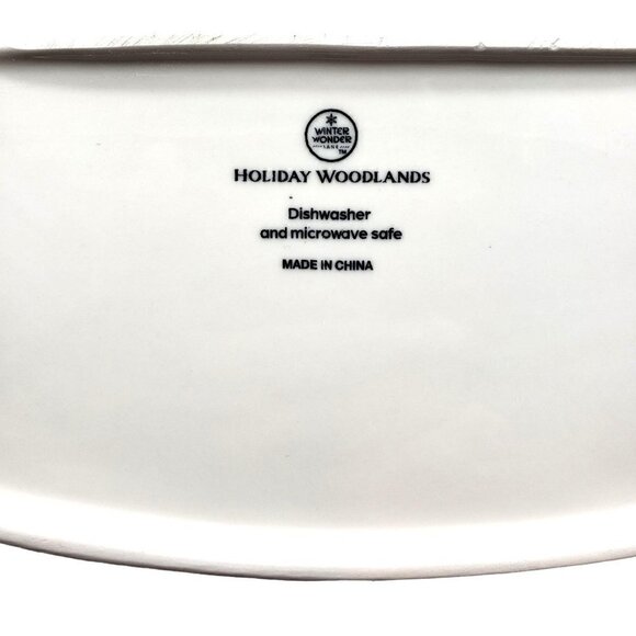 NEW Christmas Serving Platter Plate White Truck Christmas Tree Winter Wonder NWT - Picture 2 of 4